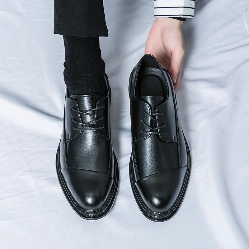 European and American Fashion Retro Style Business Dress Leather Shoes,  Early Summer New Versatile Casual Shoes