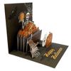 Halloween 3D Greeting Card Party Invitation Card Glitter Powder Hot Stamping Pumpkin Skeleton 3D Message Card