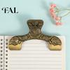 Book Page Holder for Reading Vintage Metal Holder, with Floral Pattern Design, Hands Free Rustic Desk Decor Readers Clip, Durable Zinc Alloy Spreader,