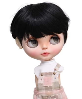 Linfairy 9-10 Inch Doll Wig (Black)