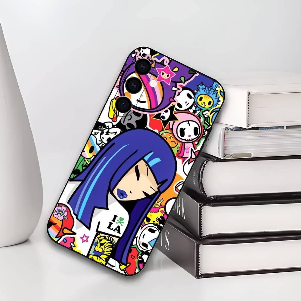 Japan T-Tokidokis Phone Case For Samsung Galaxy A73,A72,A71,A70,A53,A52,A51,Soft Silicone Black Cover