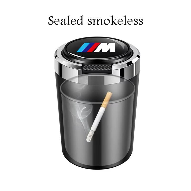 BBYX8 New 2025 Car Ashtray Cigarette Butt Holder Container Accessories for BMW M X5 X1 X3 X2 X6 X7 X4 Portable One-Button Opening Car