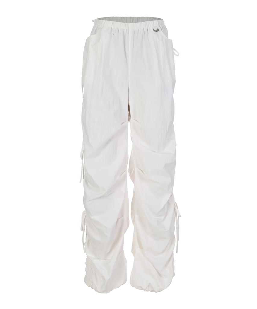 LALAFOX Side String Parachute Pants White Bq2Wp027