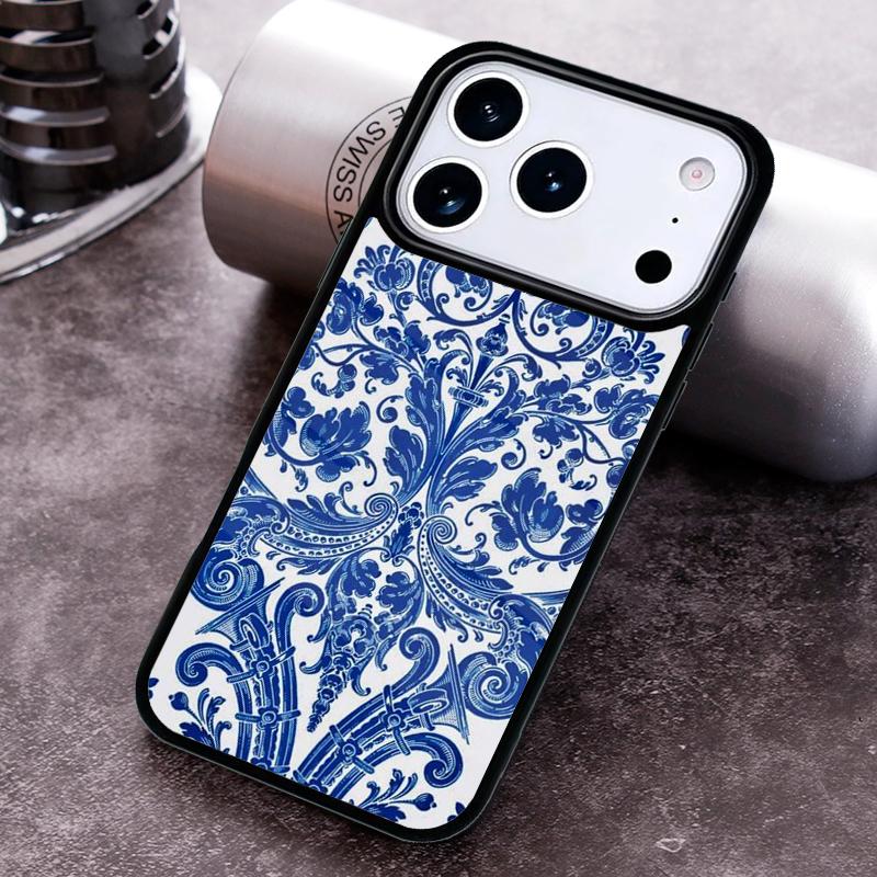 Blue And White Porcelain soft Phone Case For iPhone 17 16 15 14 13 12 11 Pro Max Plus 17Air Soft Silicone Cover