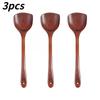 Long Handle Wooden Spatula Spatule Cuisine Antiadhésive Spatule de Cuisson en Bois 1/3/5Pcs Utensile Pour Poêle Ménage Cuisine
