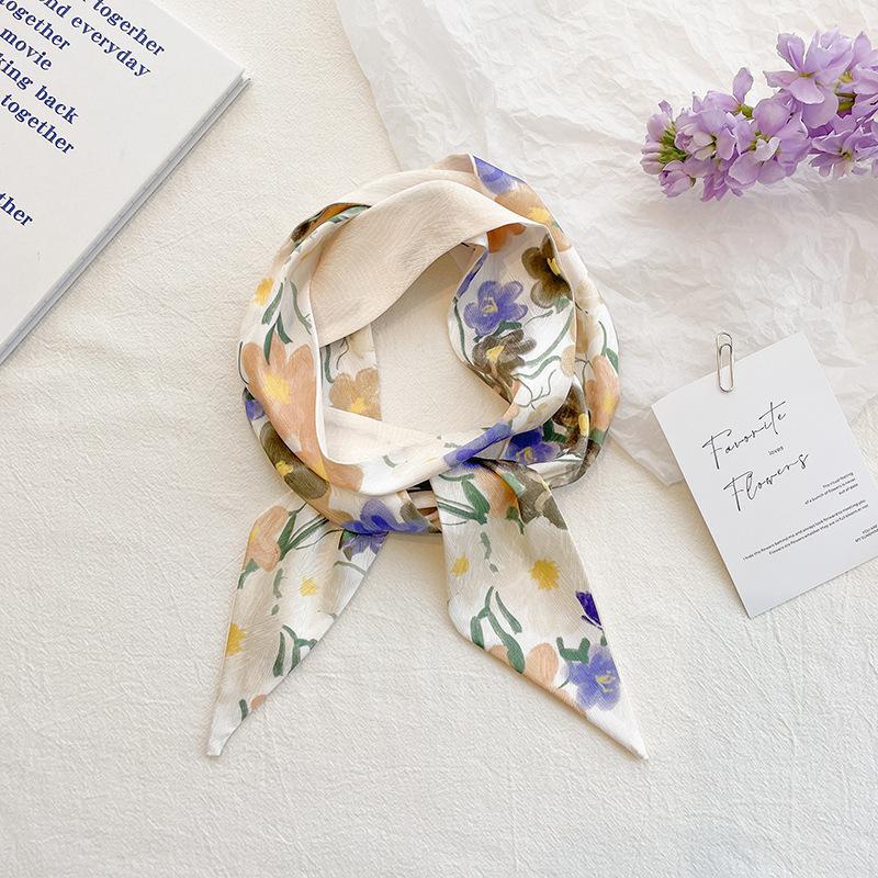 Bias Cut Silk Scarf with Slanted Ends - Neck Scarf, Fashion Accessory for Daily Use