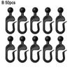 30/50Pcs Plastic Gazebo Curtain Hook Heavy Duty Multi-Functional Outdoor Hotel Gnats Netting Black Curtain Track Hooks Gazebo Accessories