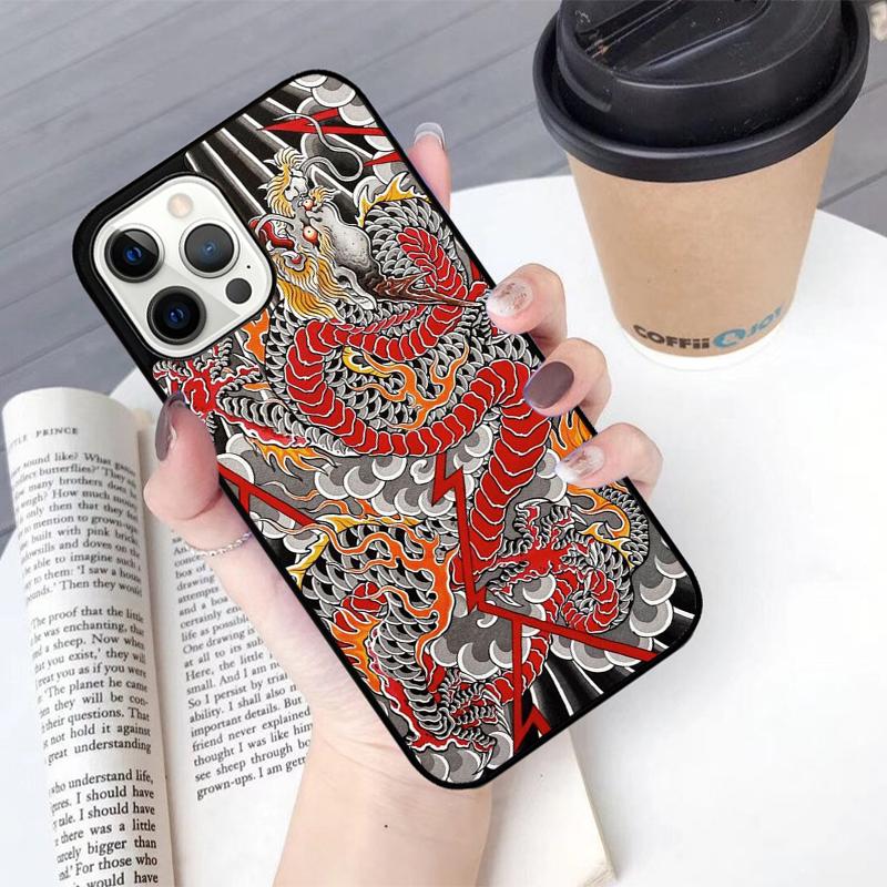 Yakuza Dragon Tattoo Mobile Phone Cases Cover For iPhone 17 Air 16 15 14 12 13 11 Pro MAX apple Plus SE2020 Coque