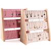 Wood Jewelry Display Stand Rack Functional Wood Jewelry Display Shelf Effective Pendant Accessory Storage Holder