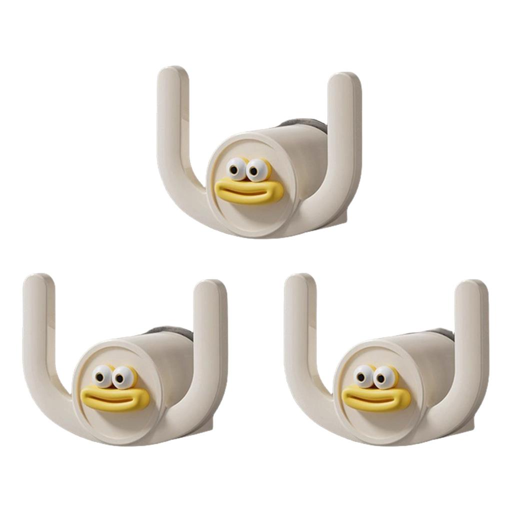 3 kusy Pevný Bez Vrtání Závěsný Háček do Koupelny Plastové Materiály Přenosný Doplněk pro Extra Úložný Prostor v Kuchyních