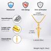 Fashion Punk Cross Sword Pendant Necklace for Men, Gold Silver Color Stainless Steel Chain Necklace, Creative Cool Jewelry