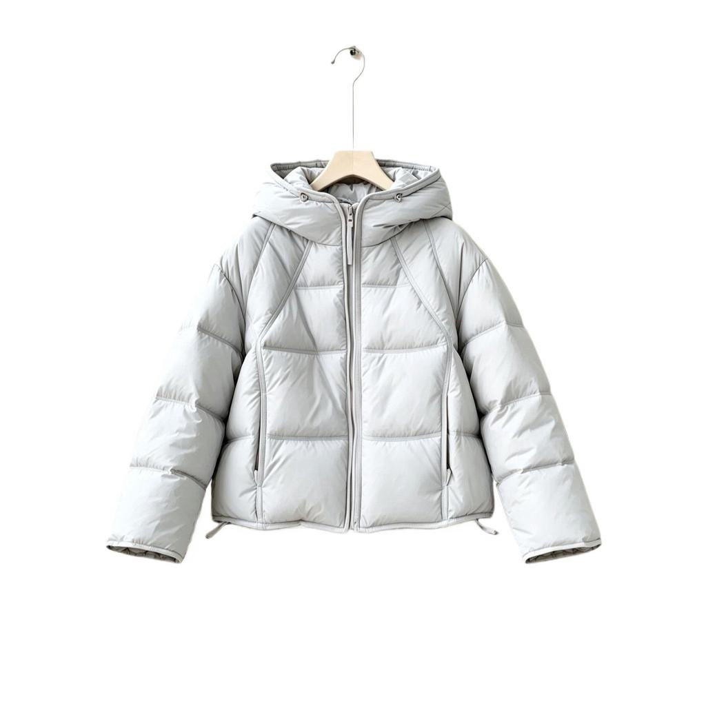 New puff down cotton clothes women's short hooded Korean version loose small bread clothes thickened warm jacket women