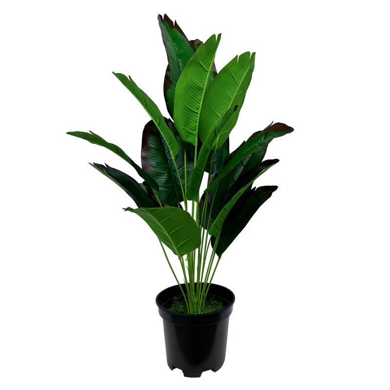 Simulation 18 Banana Leaves, Traveler Banana Floor Potted Plant Home Decoration Hotel Fake Plant Indoor Decoration Green Plant