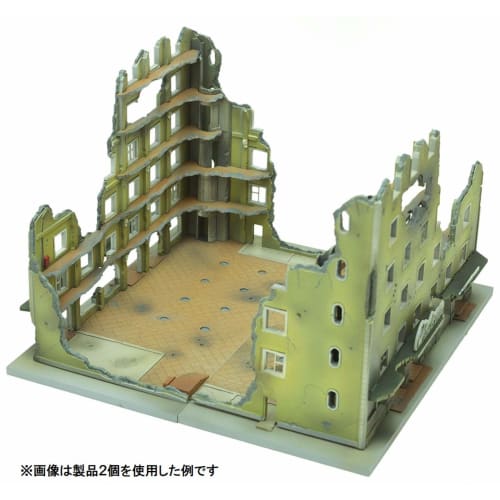 Tomytec 1/144 DioColle Combat Series DCM04 Destroyed Building C Pre-painted Plastic Model 311874