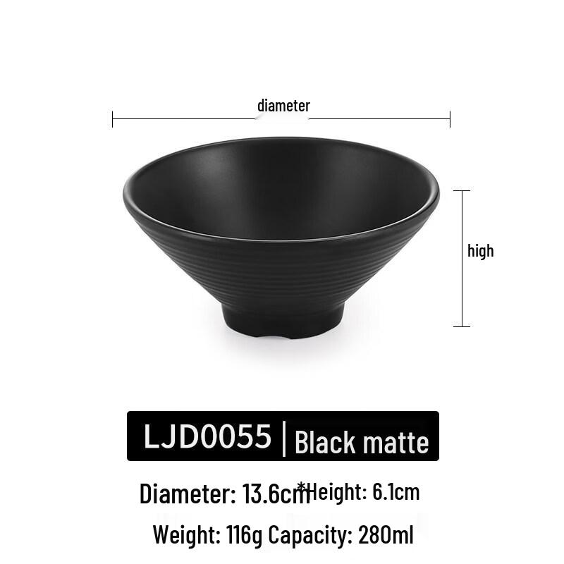 

Matte Black Melamine Dipping Bowl