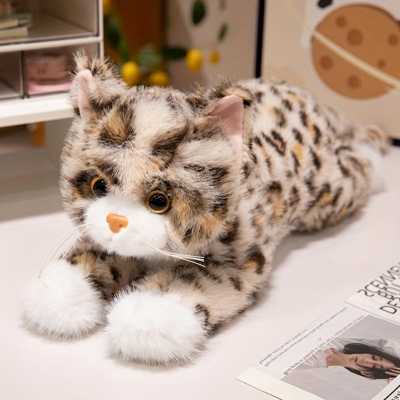 

1PC Simulation Leopard Plush Cat Doll - Soft and Huggable Kitten, Suitable for Children Boys and Girls светло-коричневого