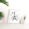 Spakon 9 Pieces Paris Bathroom Decor Paris Theme Wall Art Room Decor Romantic Pink Eiffel Tower Wall Art Bedroom Pictures