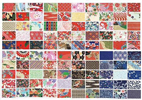 Washi Kawasumi Chiyogami Yuzen Washi 15 x 15 cm 100 Muster (Je 1 Blatt) 100 Blatt