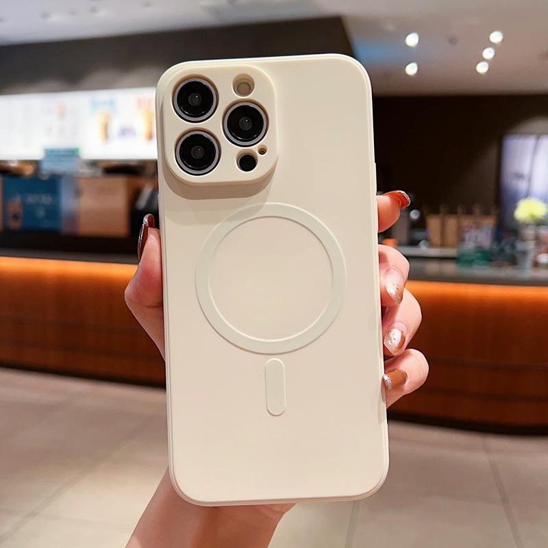 

Жидкий силиконовый магнитный защитный чехол для камеры для iPhone 14 Pro Max 13 12 11 Pro Max X XR XS Max 7 8 Plus, мягкий чехол из ТПУ For iPhone 14 Plus