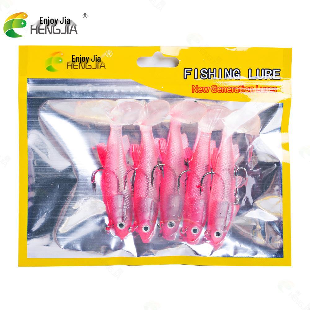 T-Schwanz 8CM Weichköder für Eis- und Felsangeln - Künstlicher Bleikopf-Köder für Bassangler