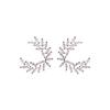 Silver Needle Zircon Geometric Leaf Stud Earrings In Cold Style - Light Luxury, High-End, Versatile Earrings