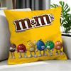 Food M&M'S Cushion Cover Cushion Cover Set 4Pcs 50X50 45X45 40X40 Pillowcase Decorative Sofa Home Decor
