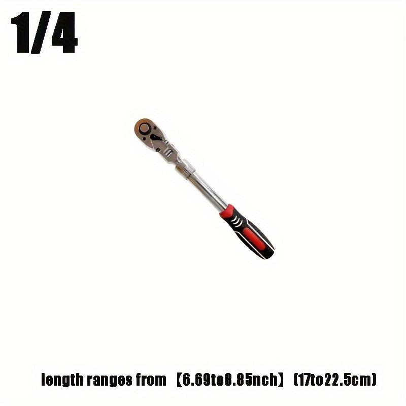 Swivel Head Ratcheting Wrench with Telescoping Handle & Quick Release - Bidirectional Gear for Effortless Auto Repair
