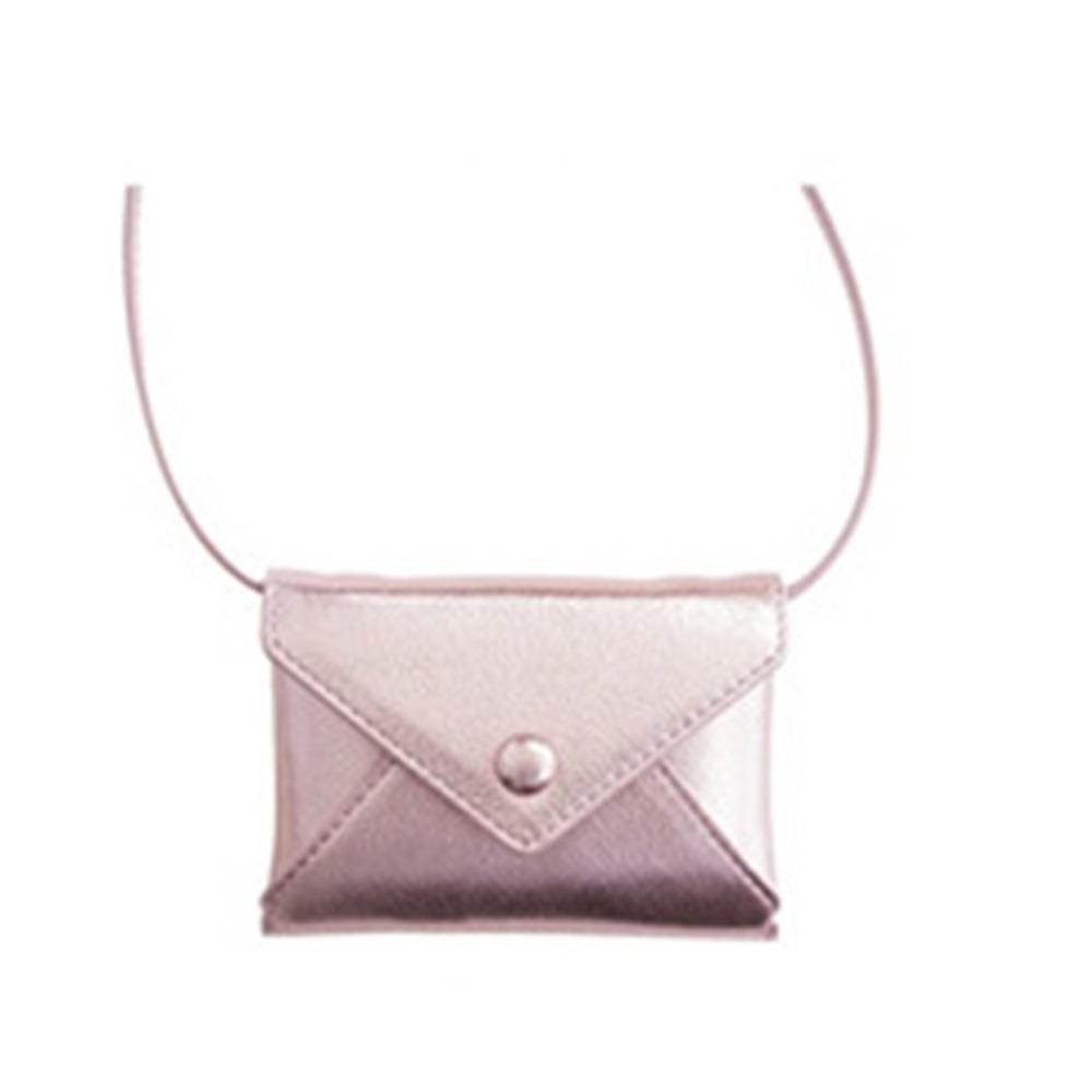 New PU Leather Shoulder Bag Solid Color Multifunctional Waist Bag Durable Mini Bag Necklace