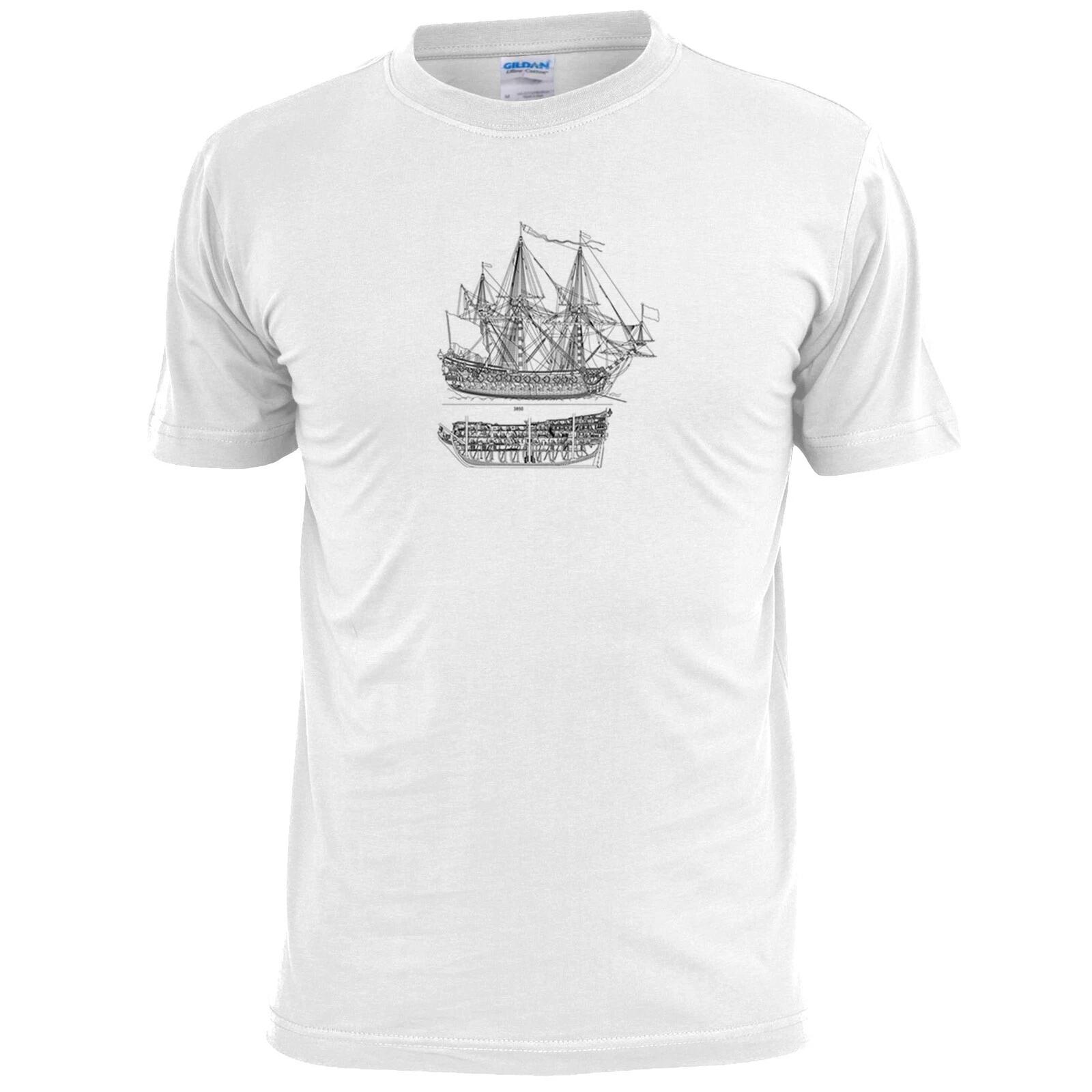 Mens Mary Rose Ship T shirt Tudor Henry VIII Flagship L