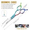 6.5 Inch, Color Double Tail, Split Maiden Handle, Pet Scissors, Pet Curved Scissors