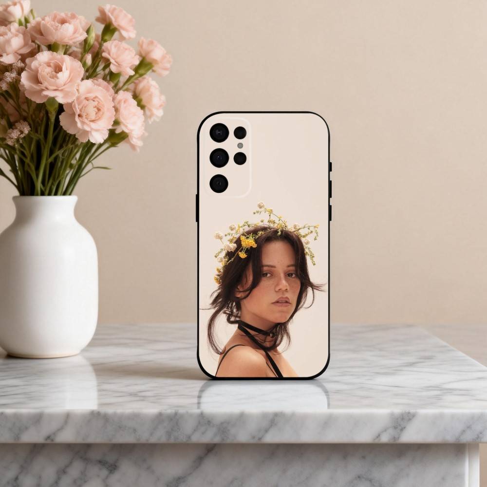 Spunky J-Jenna O-Ortega Actress Phone Case For Samsung S25,S24,S21,S22,S23,S30,Ultra,S20,Plus,Others Soft Black Cover