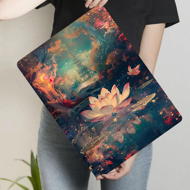 

Chinese Style Lotus Pagoda Forest Metal Iron Painting Living RoomWall Art Decorative Hanging 20x30cm（7.8x11.8inch）