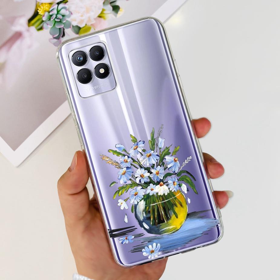 For Realme 8i Case Realme 8 Pro Cute Cartoon Cover Clear Silicone Soft Phone Case For Realme8 Pro Realme 8 5G 8i Back Cover Bags