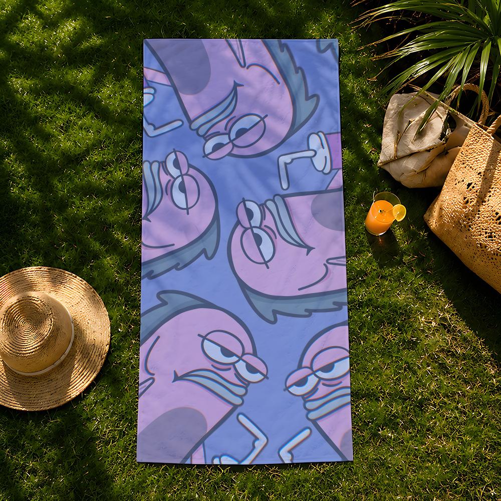 Art cartoon a-abstract F-Fish Towel beach towel, quick drying absorbent bath towel for Swim,Gym,Camping,Outdoor