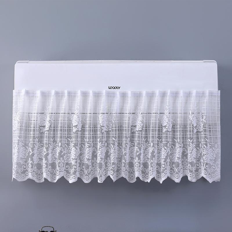 Boho Air Conditioner Wind Shield Curtain, Magic Tape Anti-Straight Blow Lace Cover, Removable No Need To Take When Running AC for Home Maternity Use