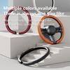 SEAMETAL O Type Car Steering Wheel Protect Cover Universal Leather 38CM Sweat-Absorbing Non-Slip Breathable Car Accessories