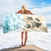 Microfiber Oversized Turtle Print Beach Towel | Soft, Absorbent,Quick Dry,Sand Free, Lightweight, Polyester, Contemporary Style