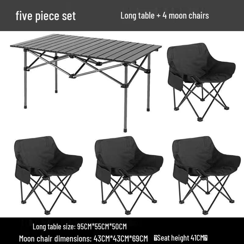 Portable Outdoor Folding Table and Chair Set for Picnics and Camping