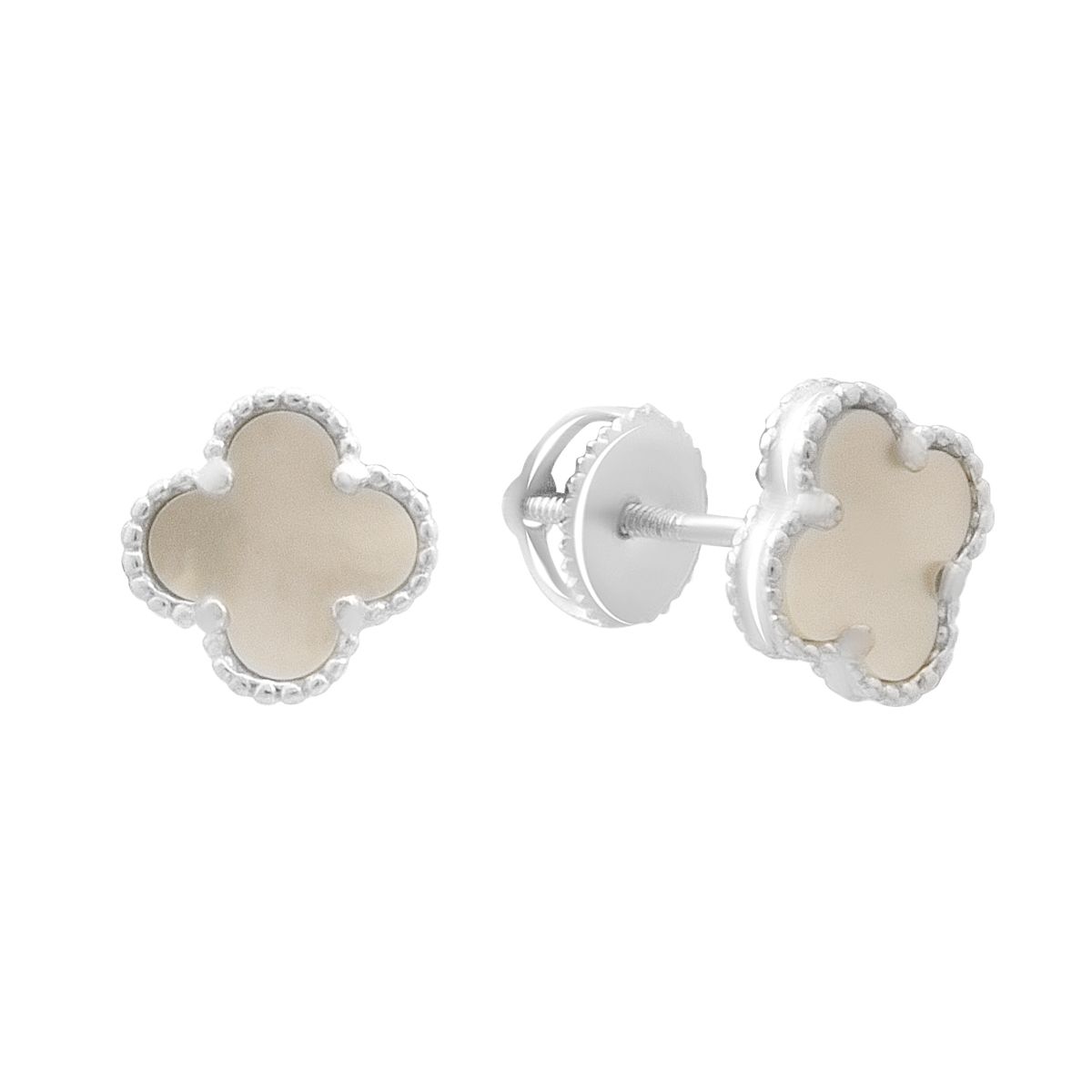 

Серебряные серьги с натуральным перламутром (60002205) білий