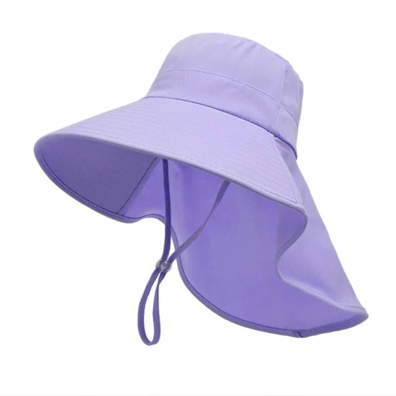 Breathable Sun Hat for Women Neck Cover Hat with Neck Flap Wide Brimmed Hat Adjustable Fashionable Sports Hat