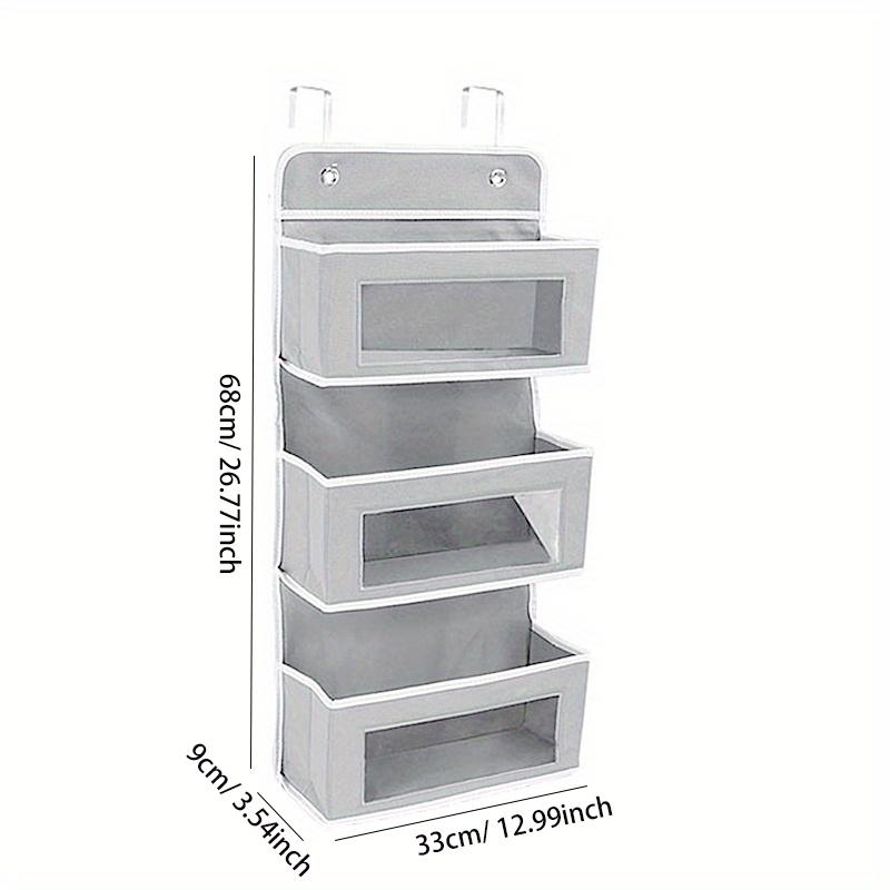 1pc Baby Product Storage Hanging Bag Four Grid Hanging Storage Bag Children's Products Toy Storage Door Frame Hanging Bag