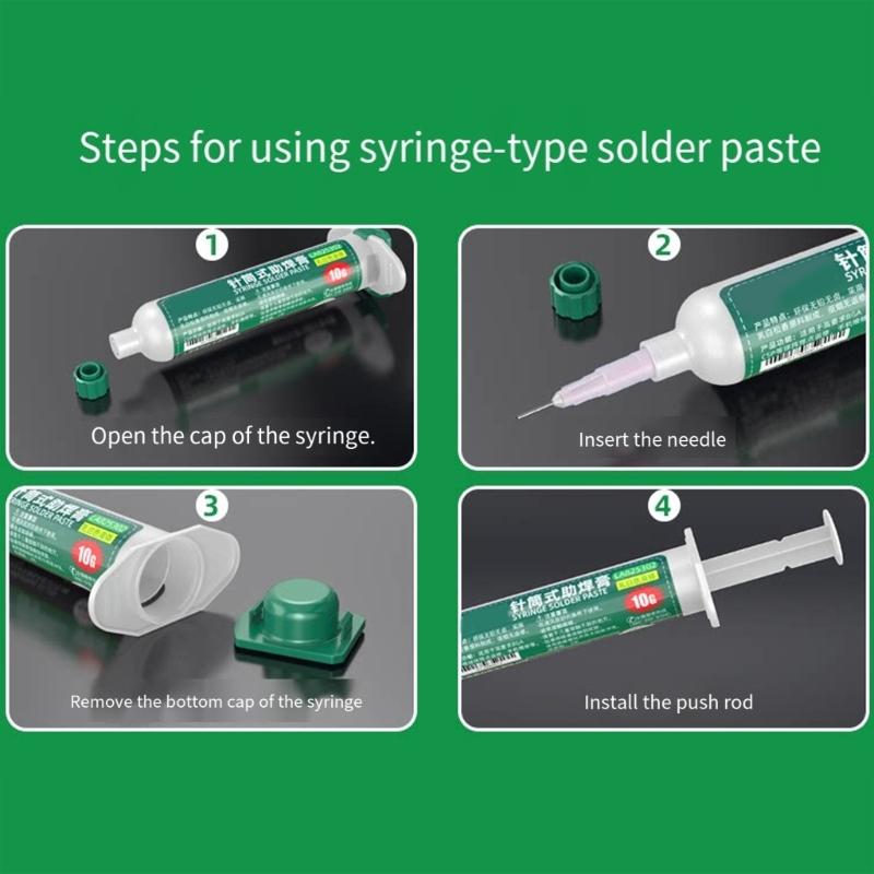 High Performances No Clean Solder Flux Paste For BGA CSP Repair Electronics Soldering With No Clean Formula 100g/19g