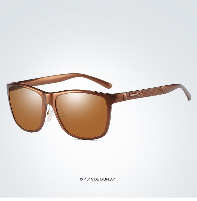 Aluminum Magnesium Men's Polarized Sports Sunglasses - Full Frame, Personality Style (Model XY045)