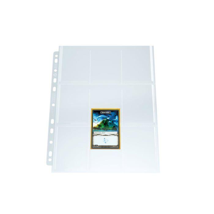Feuilles de classeur pour cartes - Asmodee - Ultrasonique Topload - 9 poches - 23x30 cm - Transparent - Polypropylène