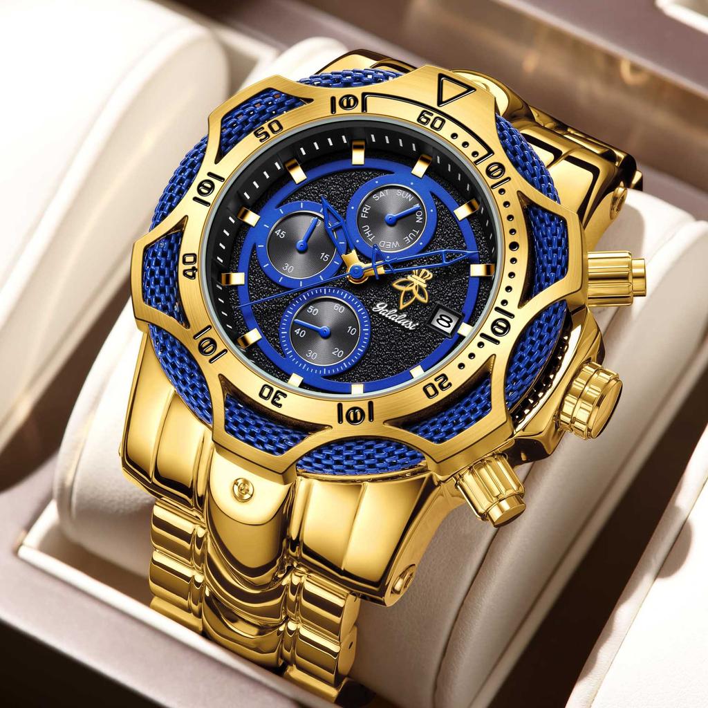 Yalalusi Oversized Dial Three-Hand Men'S Watch High-End Watch Independent Station Model