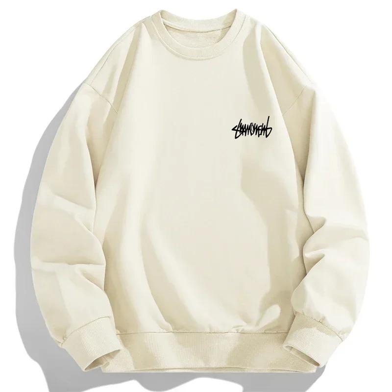 Pullover Autunnali a Maniche Lunghe alla Moda Comodi Caldi Creatività Icona Minimalista Stampa Casual Sportivi Versatili Larghi Pullover
