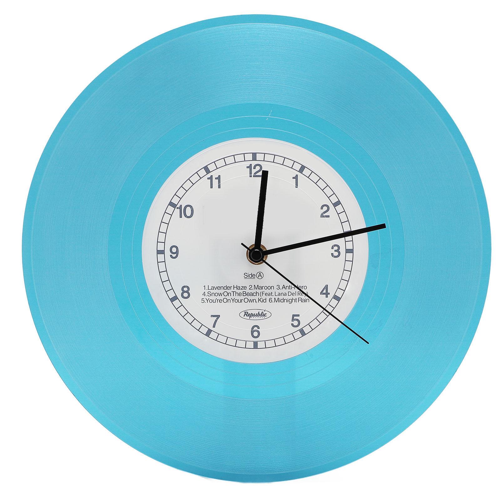 

Бесшумные декоративные круглые настенные часы, не тикающие, работающие от батареек, кварцевые, легко читаемые, тихие настенные синий