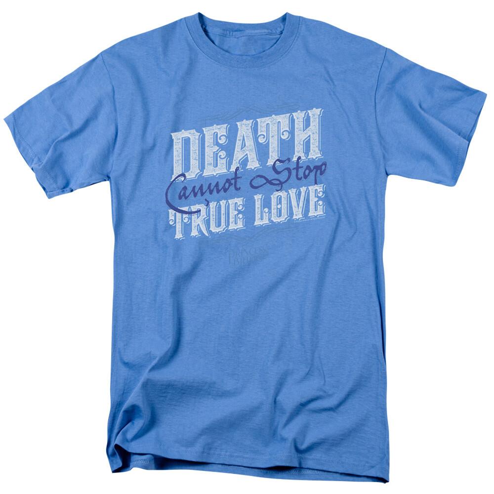 The Princess Bride Love Over Death T Shirt Mens Licensed 80s Movie Carolina Blue XXL