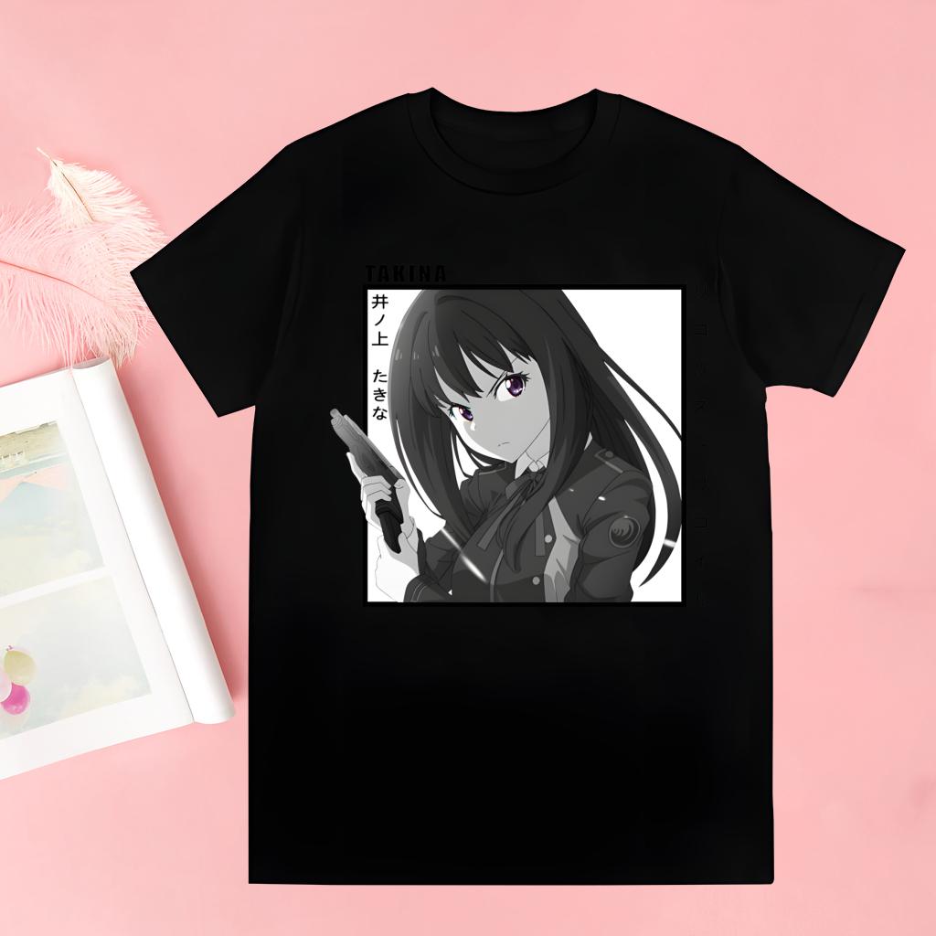 Lycoris Recoil Majima Chisato Nishikigi Takina Men Women T-shirt Tops Crew Neck Fitted Soft Anime Manga Tshirt Tee Shirt T-shirt
