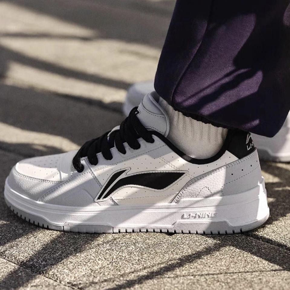 Li Ning Tian Ji 2.0 Soft Shock Absorption Low Top Skate Shoes Men Skate Shoes White Gray Black AGCT345-1